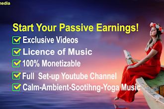 create 30 exclusive meditation, relax, yoga music 4k videos for youtube