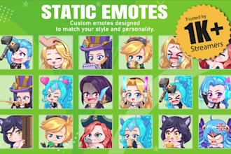 create amazing custom twitch emotes  and sub badges streamers