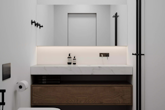 create photorealistic 3d rendering bathroom