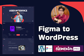 convert figma to wordpress, figma to elementor pro development