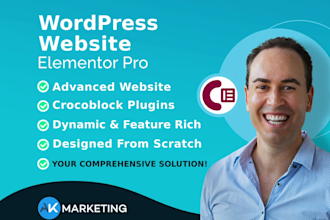 do advanced wordpress website in elementor pro with crocoblock plugins