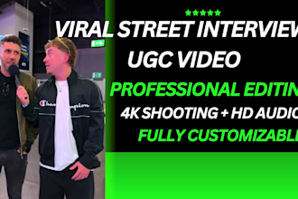 shoot street interviews video with multiple actors, ugc street interview ads