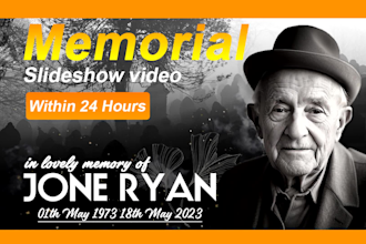 create a memorial slideshow photo video funeral anniversary tribute