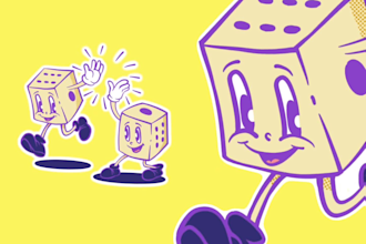 create a vintage retro cartoon mascot illustration