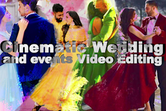 edit cinematic weddings and events videos