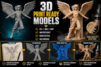 create stl files for 3d printing and custom product design