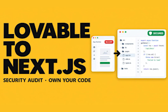 migrate your lovable or base44 app to next js code you own and secure it