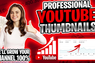 design professional clickbait catchy youtube thumbnails