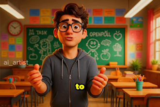 do ai animated stories, lip sync video, ai video art and 3d cartoon for kids