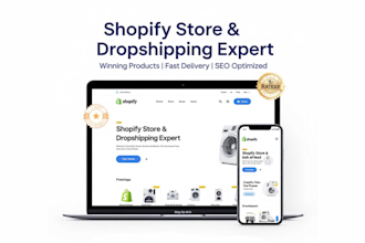build automated shopify dropshipping store or shopify store