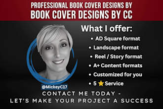 create 3 social media ads or a plus content using your bookcover
