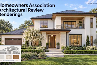 create hoa architectural review renderings for permits and approval