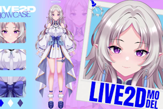 design and rigging vtuber model character in anime style for vtube studio
