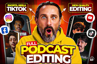 podcast video editing with intros, youtube shorts