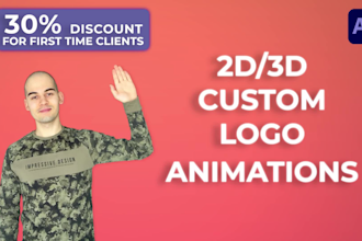 create a custom 2d or 3d logo animation for you