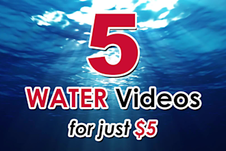 make 5 water splash logo intro video