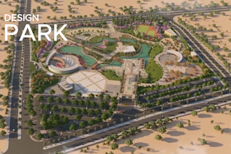 create a beautiful vision of a dream park and custom design