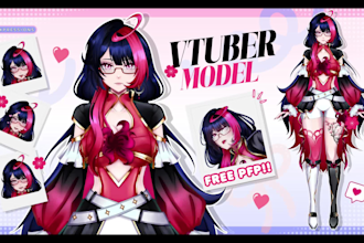 design and rig live2d vtuber model, vtuber rigging, vtube studio