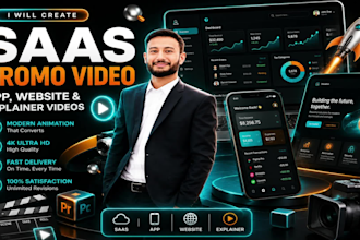 create a saas explainer video, app promo, website and software demo video