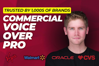 record an american male english commercial voice over