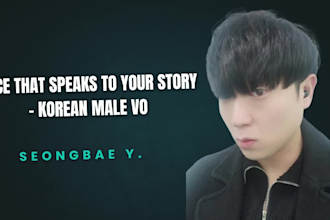 record a professional korean male voice over with acting and emotional delivery