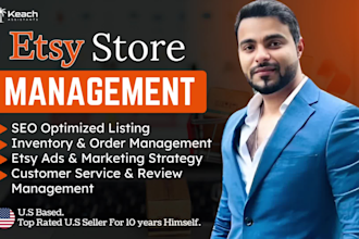 setup your etsy shop and completely manage your etsy shop