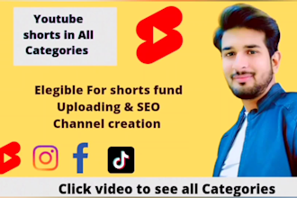 give you youtube shorts videos for monetization of your yt channel