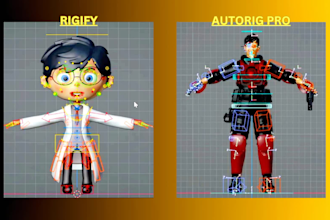do rigging of your 3d character in blender for game or animation