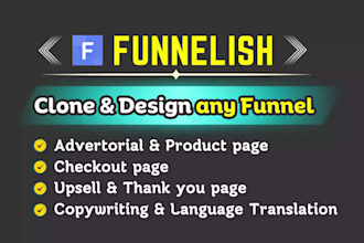 clone any funnelish advertorial and sales page