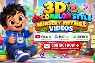create best kids learning videos for youtube, kids channel