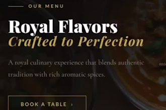 build a custom HTML restaurant website with booking page