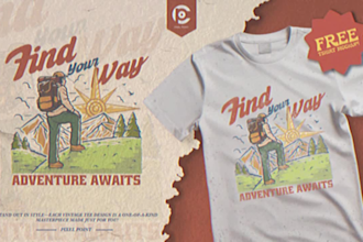 do vintage retro hand drawn tshirt design for your business