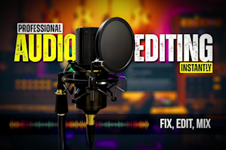 do professional audio editing with noise reduction instantly