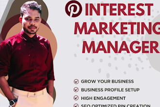 be your pinterest marketing manager and create SEO optimized pins