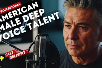 record professional american english male voice over