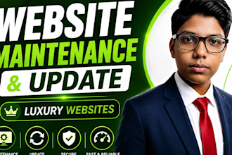 design, update and do website maintenance for modern responsive luxury website