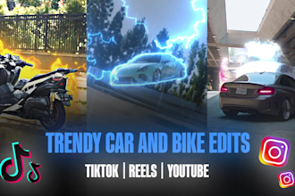 edit a trendy car video editing for reels and tiktok