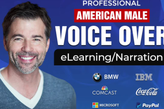 record a professional american male elearning, narration