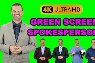 make a green screen spokesperson video actor