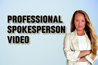 be your video spokesperson in english french or spanish