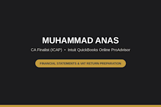 prepare vat returns and monthly and annual financial statements