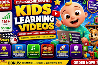 do kids learning videos and kids video editing for youtube