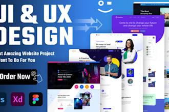 sleek website landing page UI UX design services