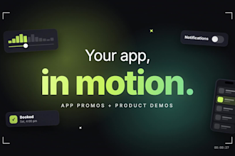 create an app promo video with UI animation