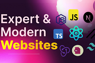 develop next js 14 , next js 15 , react js full stack websites