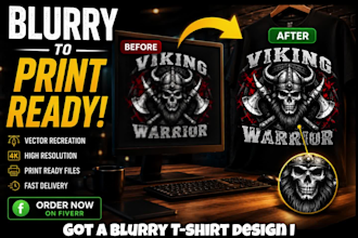 convert design into print ready vector art