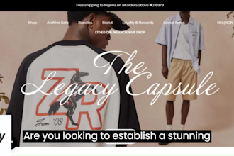 create shopify clothing website, fashion website