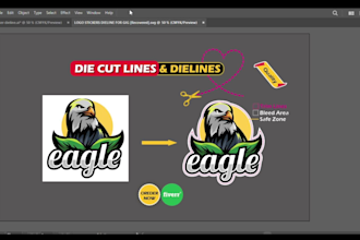 create perfect die cut lines for stickers or logo