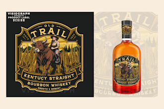 create hand drawn product label design