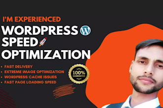 wordpress speed optimization and fix core web vitals, improve page speed